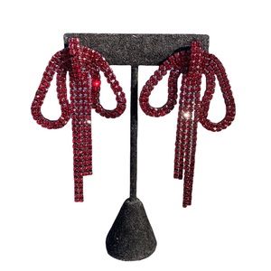 ⚜️Red Christmas Bow Earrings! NWOT!